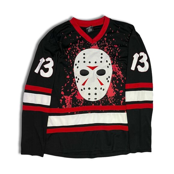 Friday the 13th Jason Voorhees Hockey Jersey Halloween Costume - Picture 1 of 7